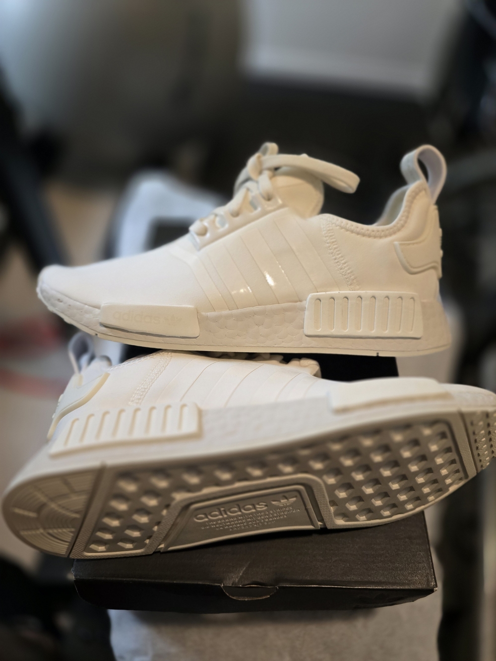 adidas Kids NMD_Style All-White Lightweight Sneakers